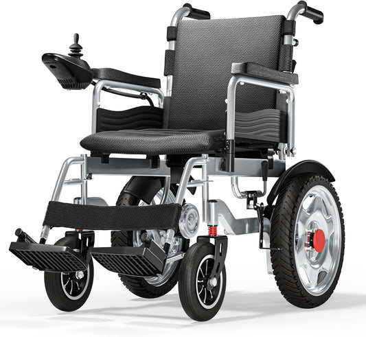 Lightweight Foldable Electric Wheelchair – Long Travel Range, Foldable Motorized , All-Terrain Design